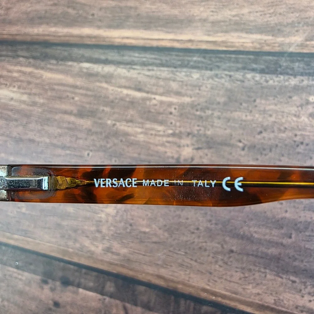 Versace MOD 1099‎ 1013 Brown Tortoiseshell Half Rim Eyeglasses 52-17-135 Italy